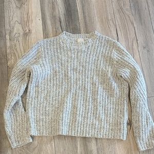 Gray knit sweater